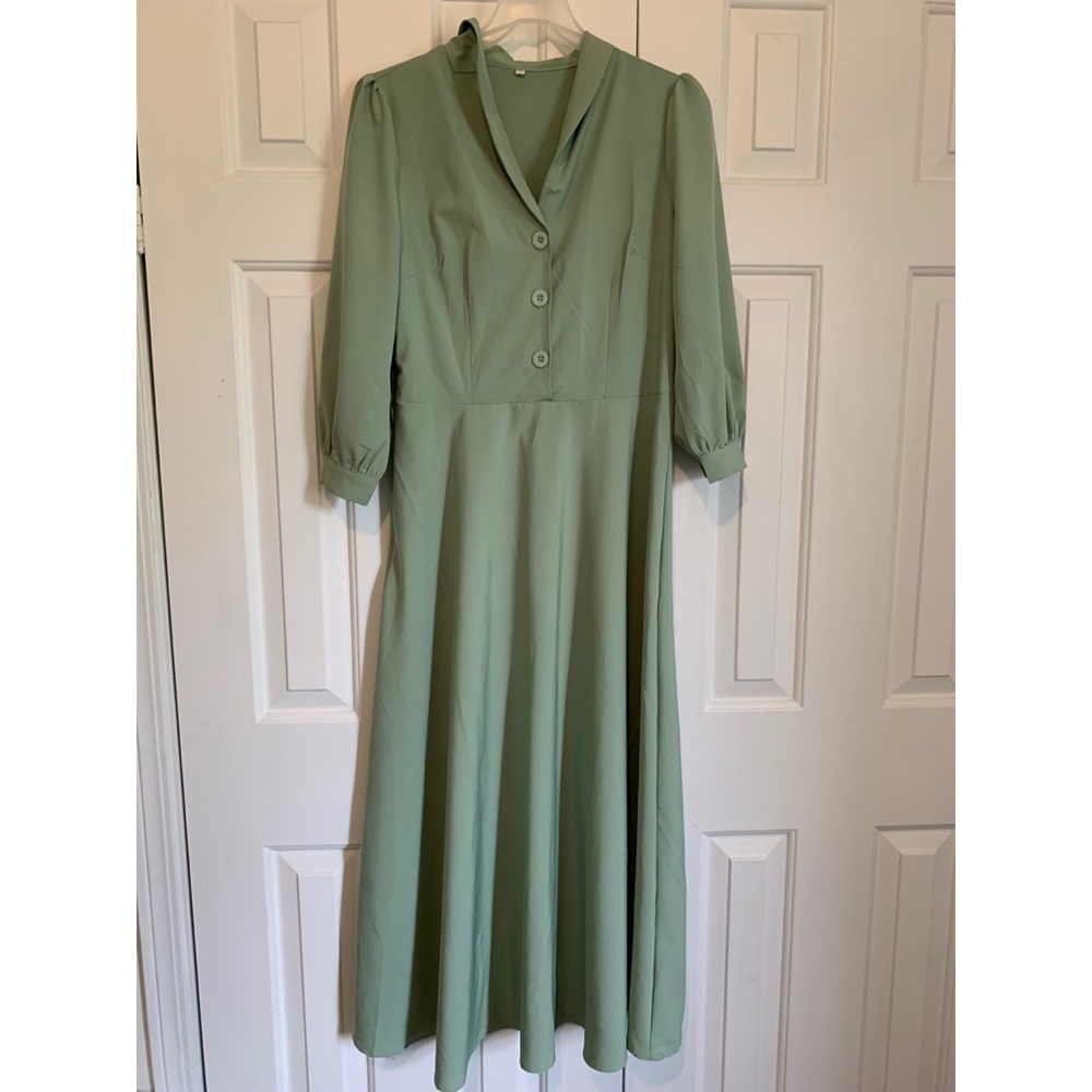Green Vintage Maxi Dress